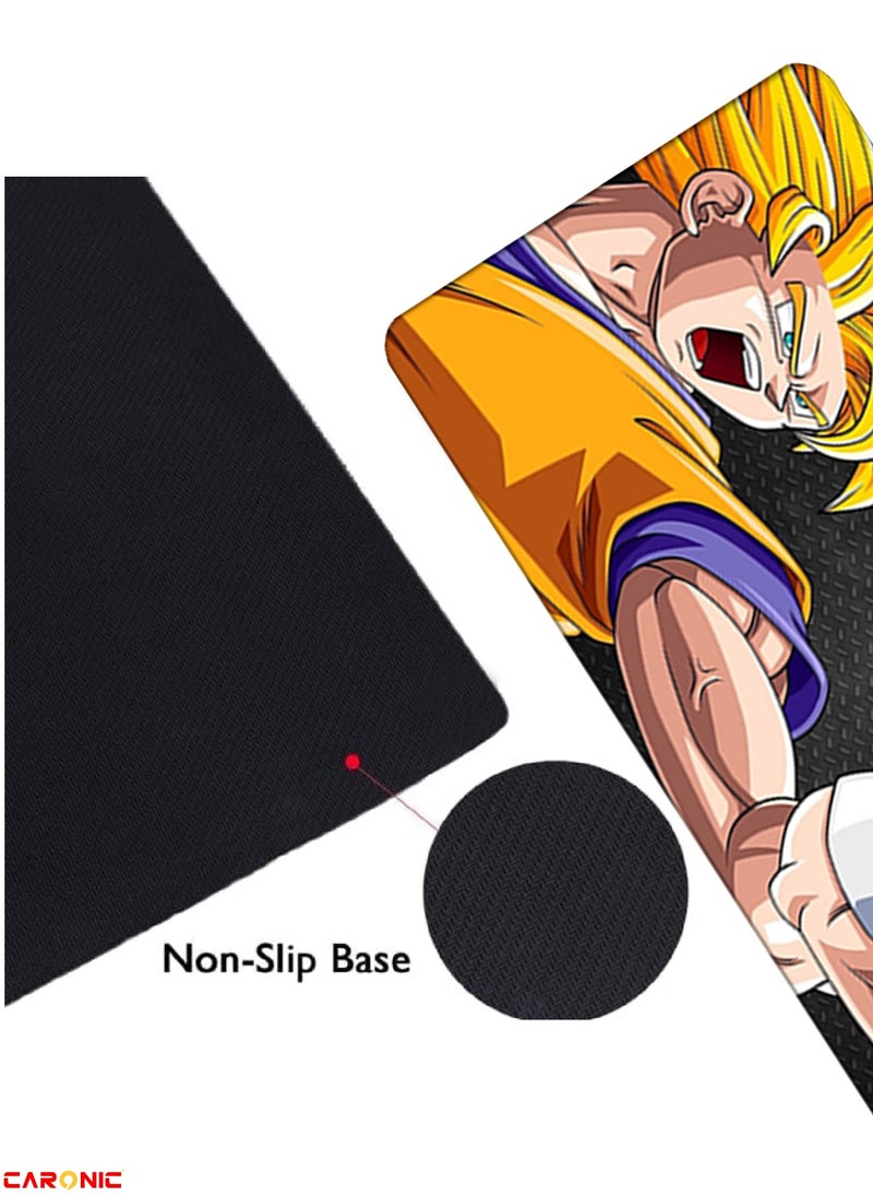 CARONIC - Large Gaming Mouse Pad with Superior Micro Weave Cloth Extended Desk Mousepad with Stitched Edges Non-Slip Base Water Resist Keyboard Pad For Gamer And Office Home DBZ 130 - Image 1