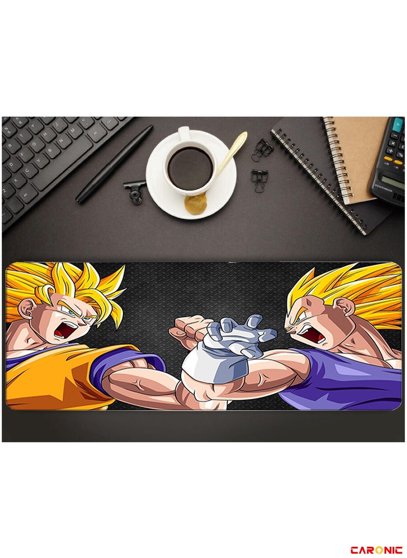CARONIC - Large Gaming Mouse Pad with Superior Micro Weave Cloth Extended Desk Mousepad with Stitched Edges Non-Slip Base Water Resist Keyboard Pad For Gamer And Office Home DBZ 130 - Image 1