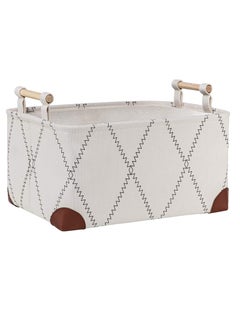 Fabric Baskets Shelves Organizing Canvas Baskets Decorative for Gifts Empty Storage Baskets for Toys Clothes Towels Rectangle Shelf Baskets Organizing Nursery for Home Office