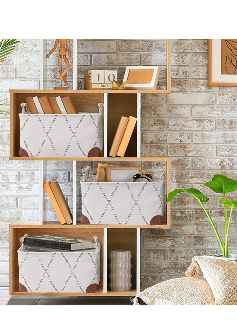 SYOSI - Fabric Baskets Shelves Organizing Canvas Baskets Decorative for Gifts Empty Storage Baskets for Toys Clothes Towels Rectangle Shelf Baskets Organizing Nursery for Home Office - Image 1