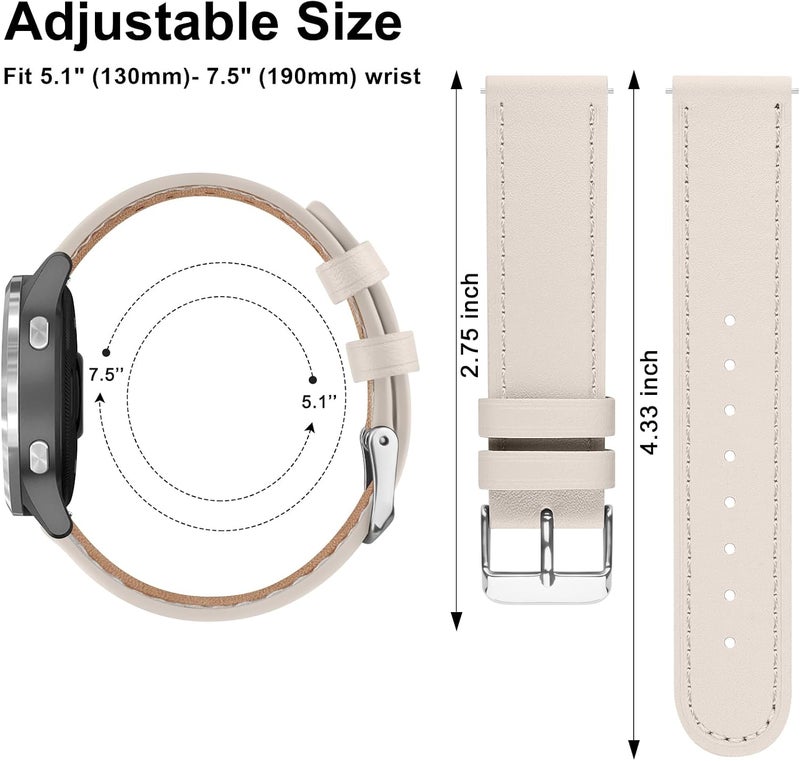 Leather Band for Huawei Watch GT5/GT4 41mm Straps, 18mm Premium Leather Replacement Strap for Huawei GT4 /5 41mm Huawei GT 5 pro 42mm Women Men - Image 3
