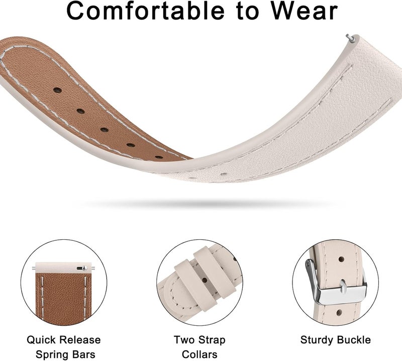 Leather Band for Huawei Watch GT5/GT4 41mm Straps, 18mm Premium Leather Replacement Strap for Huawei GT4 /5 41mm Huawei GT 5 pro 42mm Women Men - Image 2