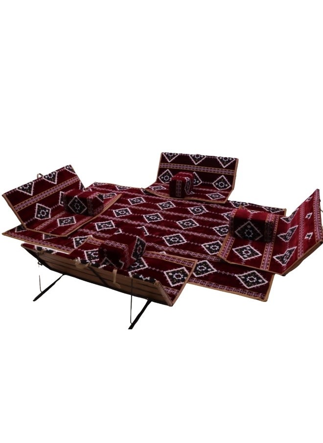 SMART HOME A heritage floor seating set consisting of 9 pieces, suitable for travel, land trips, and the garden. A camping ground mattress set with four perches and 4 chairs, enough for 8 people.  - Image 1