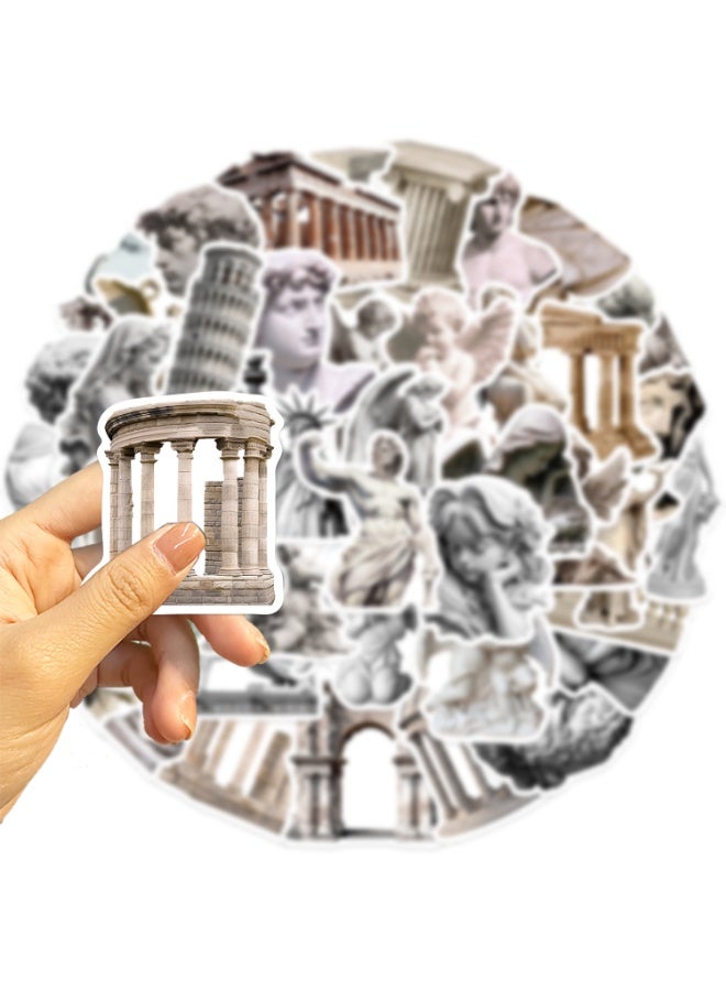 NIBEMINENT 50 Pcs Art Statue Deco Kit Waterproof Stickers, High Definition Printing Bright Colors, Suitable for Laptop Skateboard Luggage Water Bottle Guitar DIY - Image 3