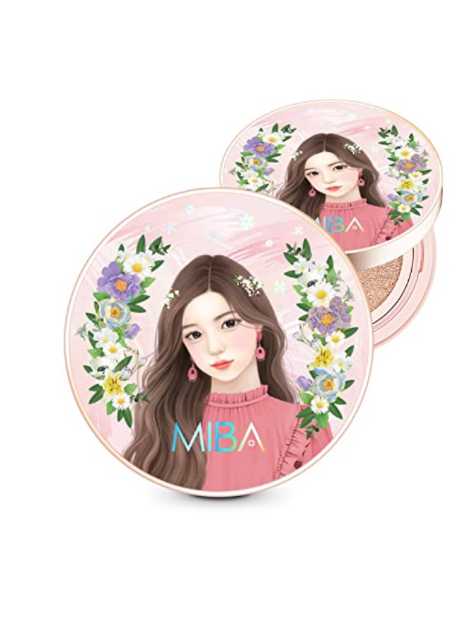 MIBA Ion Calcium Foundation Double Cushion RX 25 g 088 oz Big Cushion SEASON 2 Long Lasting Effect for Dewy Skin Skin moisturizing Skin tightening relief Fine coverage Smooth adhesion No 21 - Image 1