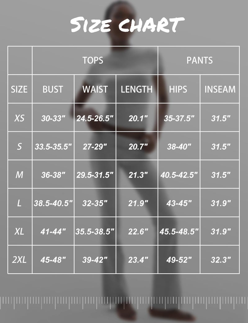 PUMIEY Lounge Sets for Women Two Piece Sets Fold-Over Flare Pants Crew Neck Short Sleeve T-shirts Loungewear Tracksuit, Heather Grey Large - Image 2