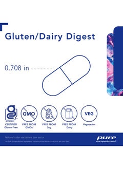 بيور إنكابسيليشن Pure Encapsulations Gluten/Dairy Digest | مزيج فريد من الإنزيمات لدعم الهضم الصحي للغلوتين ومنتجات الألبان* | 60 كبسولة  - Image 3
