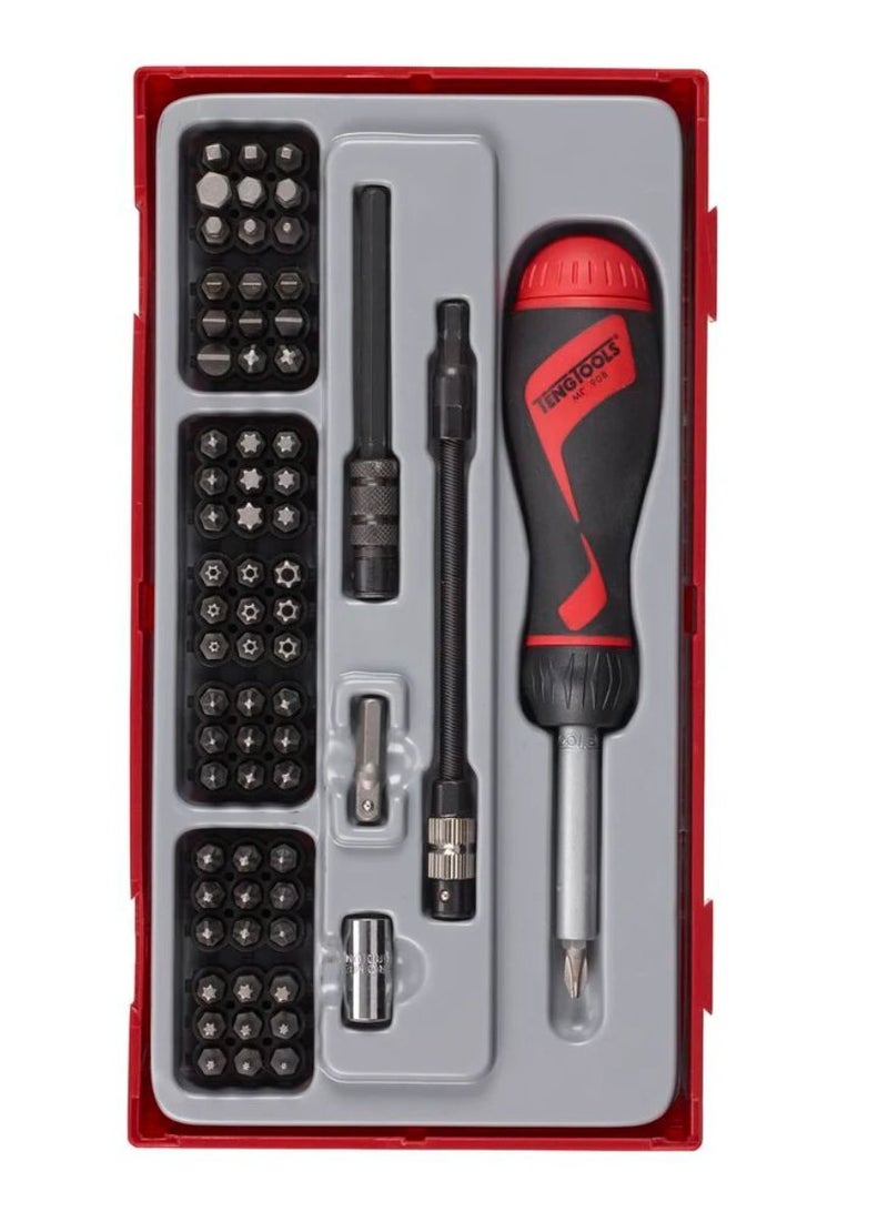 TENGTOOLS Ratcheting Screwdriver Bit Set 74 Pieces TT1 – TTMD74 by Teng Tools - Image 1