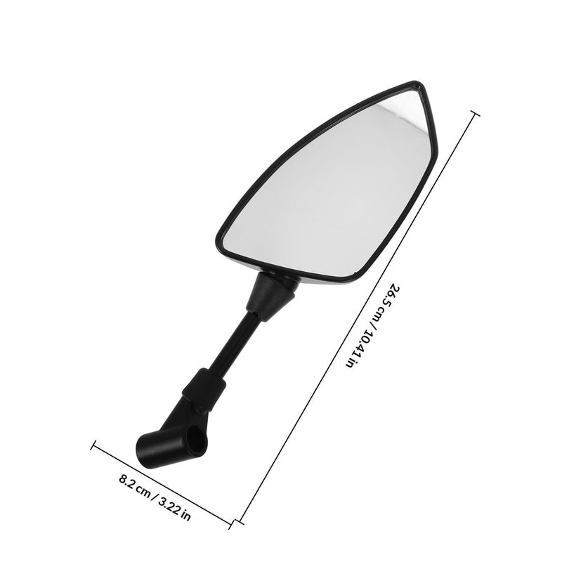 Black Motorcycle Rearview Side Mirrors 2pcs Compatible with Scooter and Electric Bike - Image 3