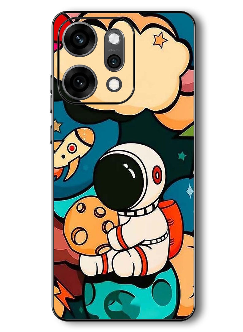 Theodor Case Compatible with Oppo Reno 14 Pro 6.83 Inch Protection Shockproof Bumper Cover Astronaut Cheese - Image 1