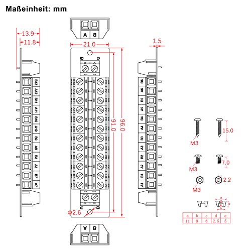 Evemodel 1pc 10 Amp 1X 12 Position Power Distribution Board 2 Inputs 2 x 13 Outputs for DC AC - Image 4