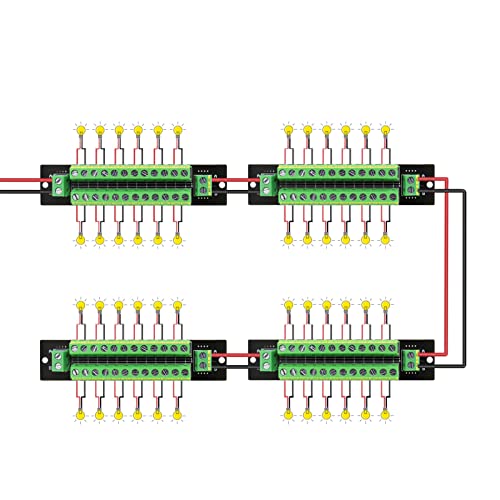 Evemodel 1pc 10 Amp 1X 12 Position Power Distribution Board 2 Inputs 2 x 13 Outputs for DC AC - Image 3