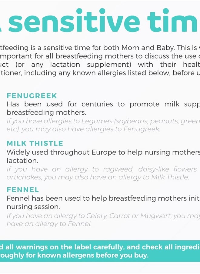 PURE CO - Usda Organic Lactation Supplement Increase Milk Supply With Herbal Breastfeeding Support 60 Vegan Capsules No Pills or Cookies - Image 1
