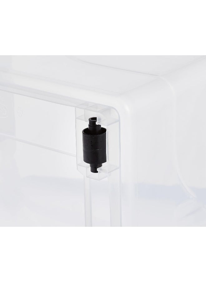 Cosmoplast 22L Plastic Storage Set of 6 Box with Wheels & Lockable Lid (Transparent)  - Image 5