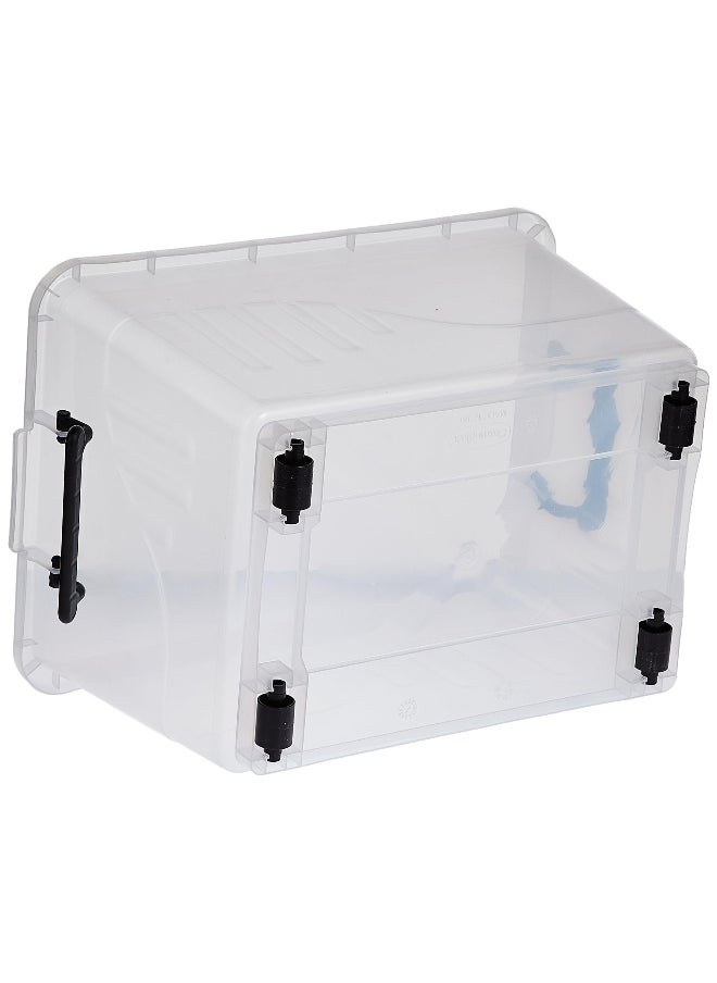 Cosmoplast 22L Plastic Storage Set of 6 Box with Wheels & Lockable Lid (Transparent)  - Image 2