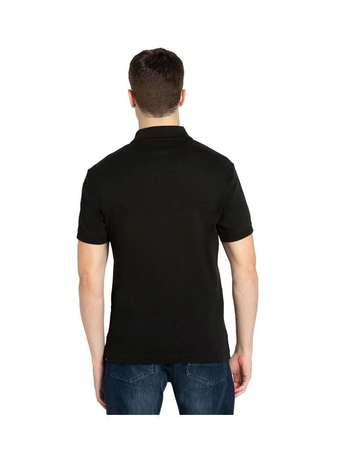 Jockey BLACK 3911 Men Super Combed Cotton Rich Solid Half Sleeve Polo T Shirt for Men | Best Price UAE