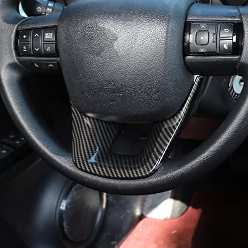 CHEAYAR Steering Wheel Trim Cover ABS Fit forToyota Fortuner 2016-2022 Car Steering Wheel Panel Protection Frame Molding Sticker Trim, ABS Auto Steering Wheel Moulding Frame Cover Trim (Carbon Fiber Pattern) - Image 4