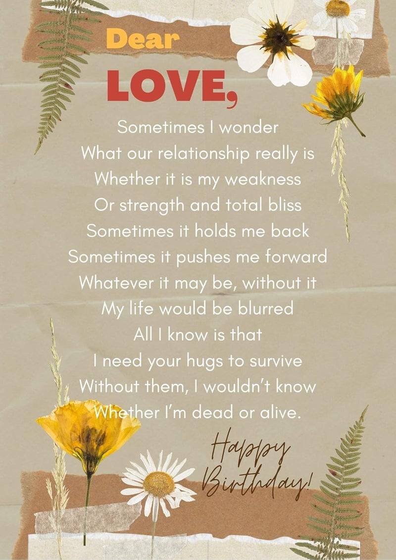 Natal Crafts handmade Happy Birthday love greeting card for your loving husband/wife/boyfriend/girlfriend/fiance/fiancee | Special happy birthday gift for love (card size: 7 inch x 10 inch) - Image 4