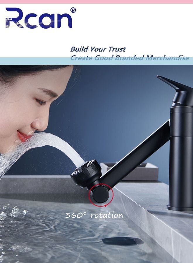 Rcan 1080° Multi-function Universal Swivel Faucet Kitchen Sink Bathroom Basin Hot and Cold Double Control Shower Faucet Adjustable Suitable for Washing Hands Face Hair Vegetables and Bathing - Image 5