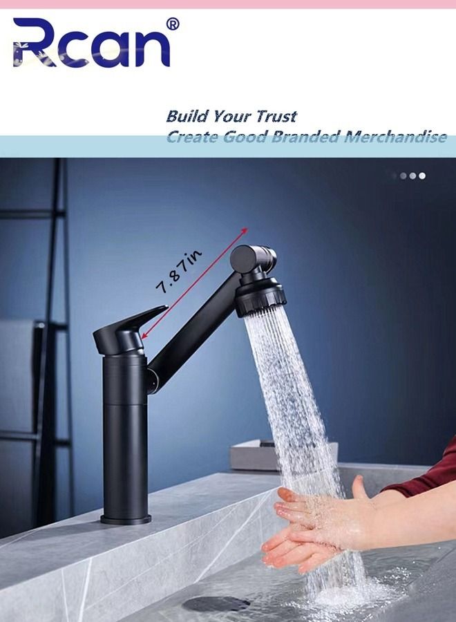 Rcan 1080° Multi-function Universal Swivel Faucet Kitchen Sink Bathroom Basin Hot and Cold Double Control Shower Faucet Adjustable Suitable for Washing Hands Face Hair Vegetables and Bathing - Image 2