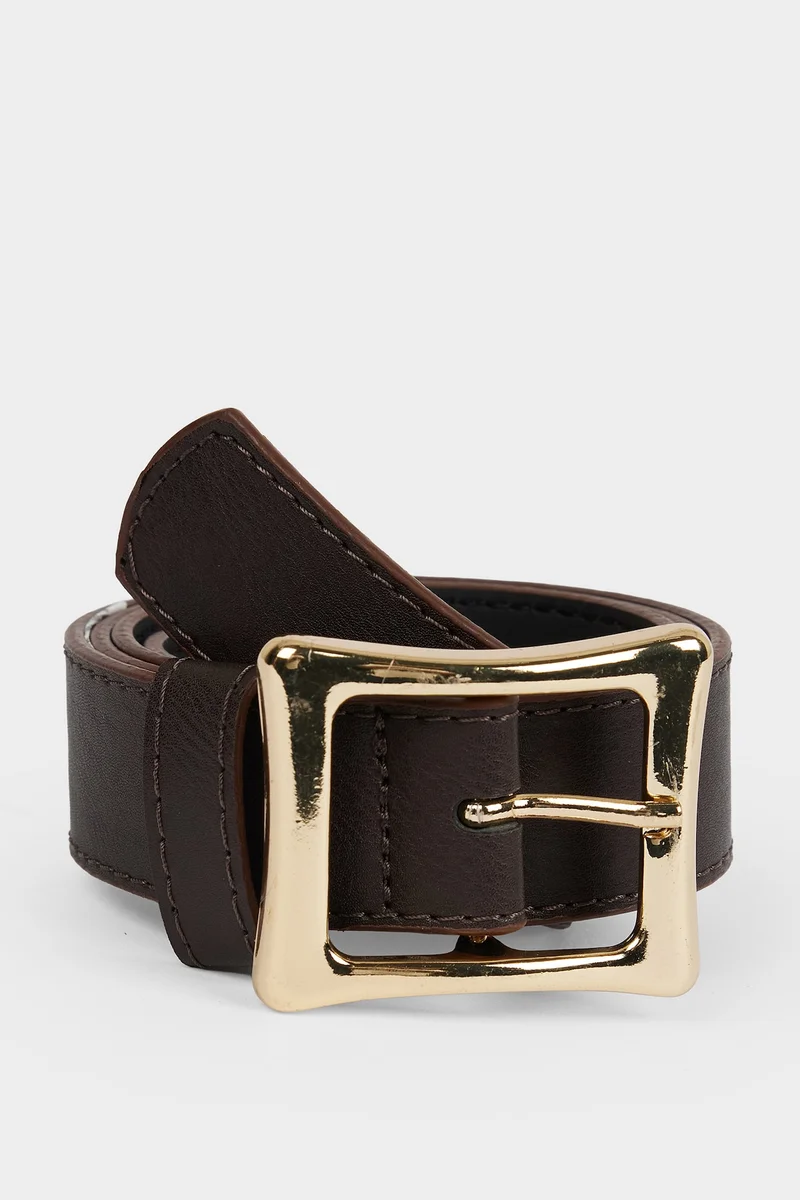 Woman Faux Leather Jean Belt
