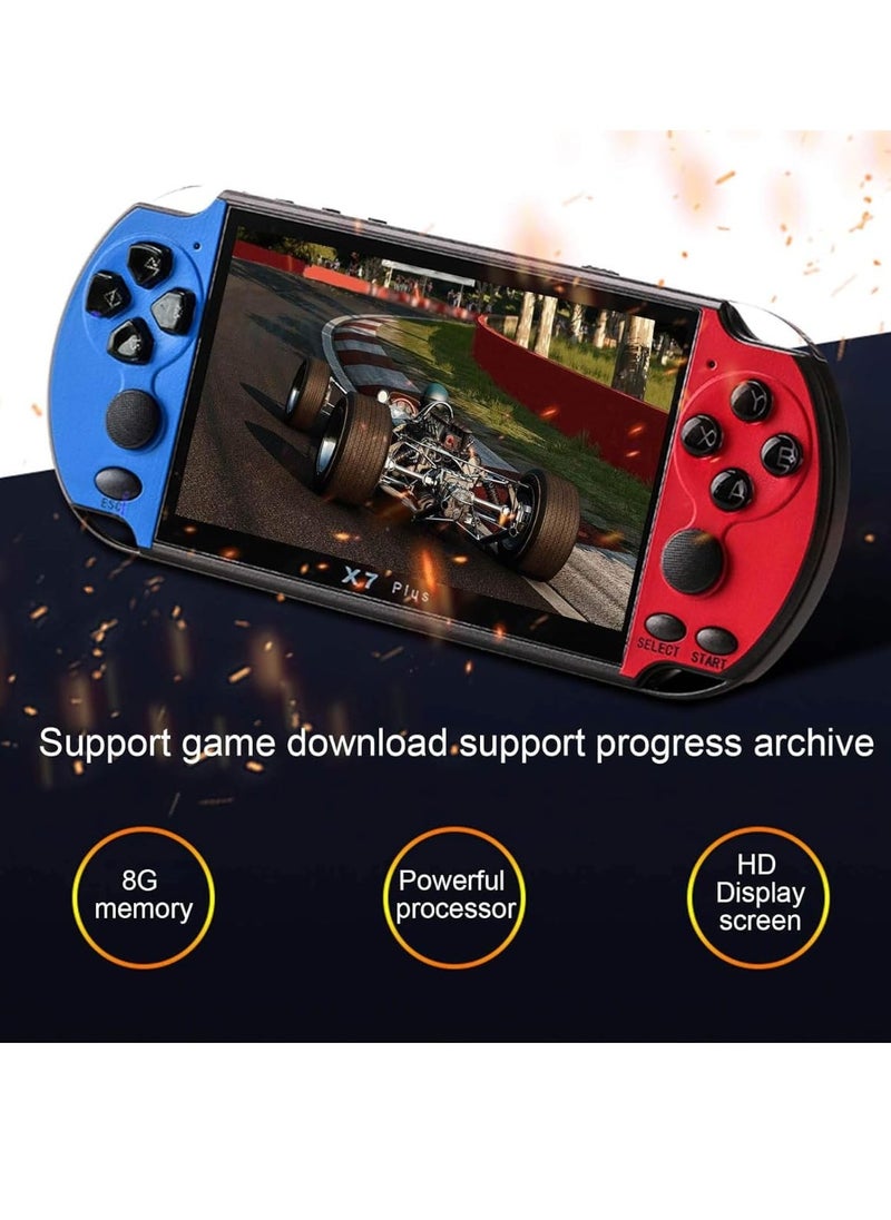 BORTONY - X7 Plus 8GB RAM 5.1-inch Build-in 1000+ Games Connect with TV Wireless Handheld Retro Double Rocker Video Game Console - Image 1