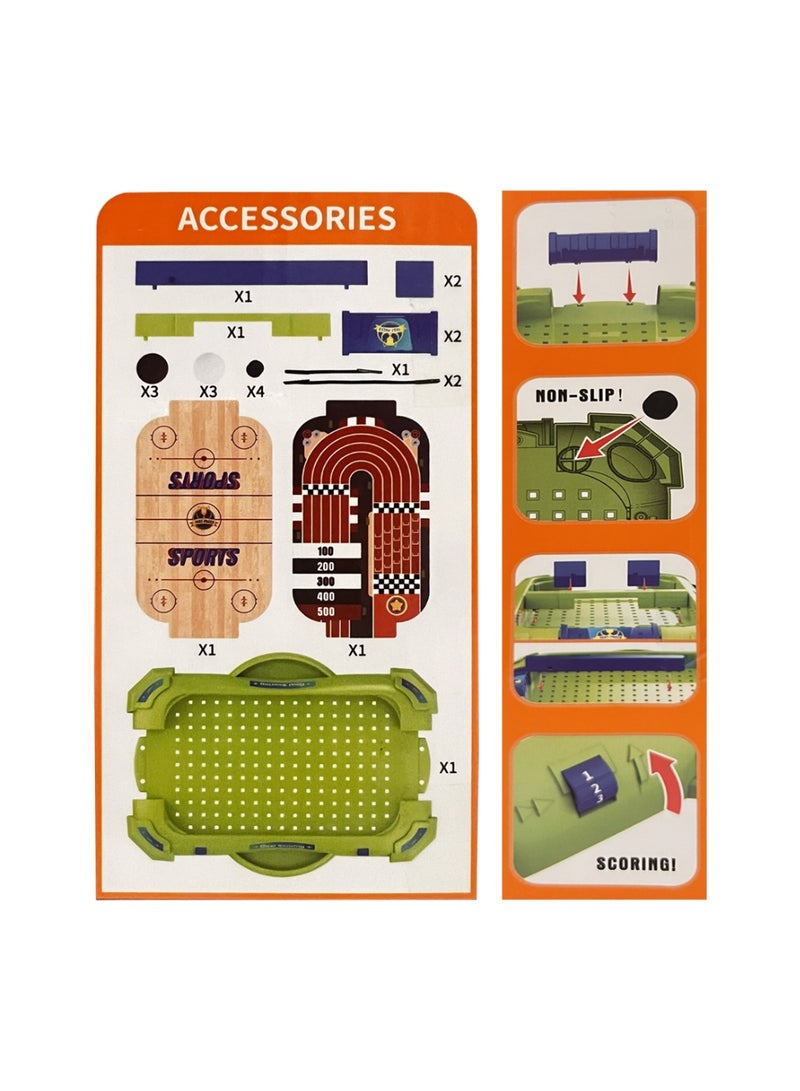 بورد جيمز لعبة هوكي هوائي وكرة بينبول صغيرة ٢ في ١ بدّل بسهولة بين لعبتين كلاسيكيتين واستمتع بساعات من المرح - Image 4