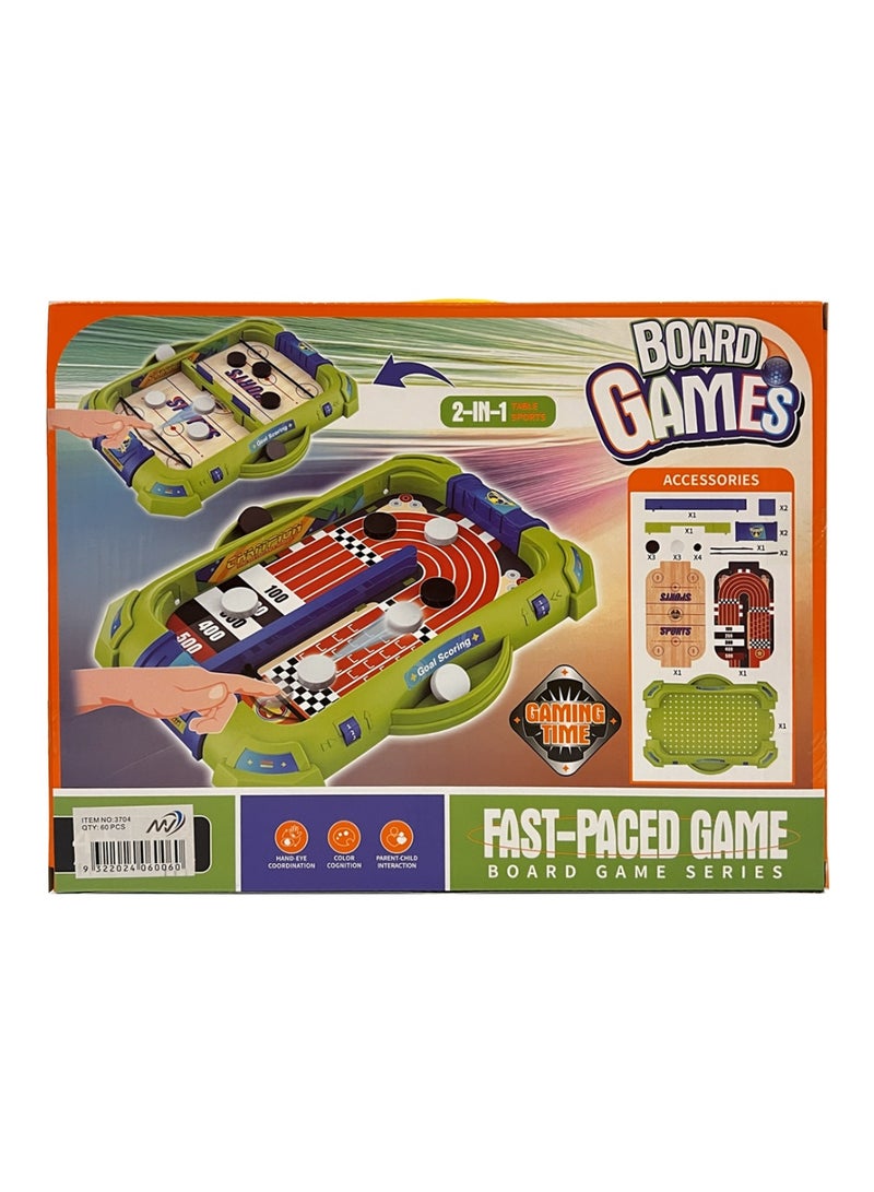 بورد جيمز لعبة هوكي هوائي وكرة بينبول صغيرة ٢ في ١ بدّل بسهولة بين لعبتين كلاسيكيتين واستمتع بساعات من المرح - Image 3