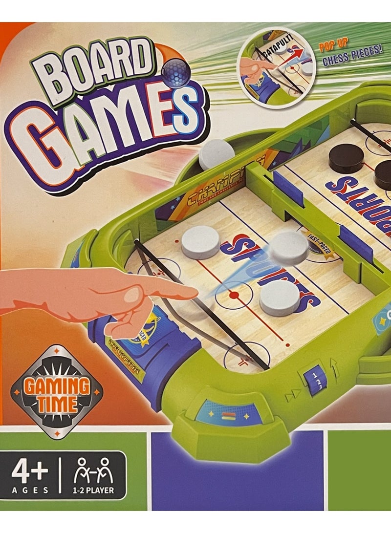 بورد جيمز لعبة هوكي هوائي وكرة بينبول صغيرة ٢ في ١ بدّل بسهولة بين لعبتين كلاسيكيتين واستمتع بساعات من المرح - Image 1