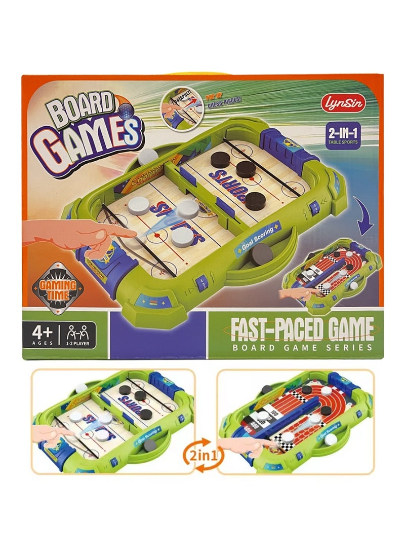 بورد جيمز لعبة هوكي هوائي وكرة بينبول صغيرة ٢ في ١ بدّل بسهولة بين لعبتين كلاسيكيتين واستمتع بساعات من المرح - Image 5