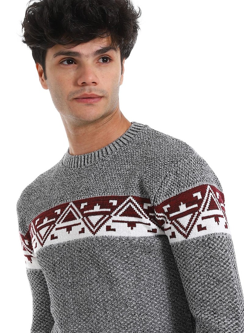 سيزار تيشرت صوف رجالي مزود بتصميمات متعددة - Image 3