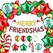 Seematn 128 PCS Merry Friendsmas Party Decorations Friends Celebrate Banner Balloons Friends Themed Christmas Garland Bunting Decorations Supplies for Xmas Holiday Party - Image 2