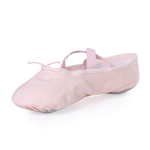 Stelle Canvas Ballet Shoes for Girls Dance Ballet Slippers Shoes(Toddler/Little/Big Kid/Women)(5MT, Ballet Pink) - Image 1