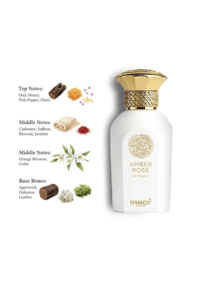 براندي ديزاينز عطر أمبر روز إكستريت دي بارفان للجنسين – 100 مل - Image 2