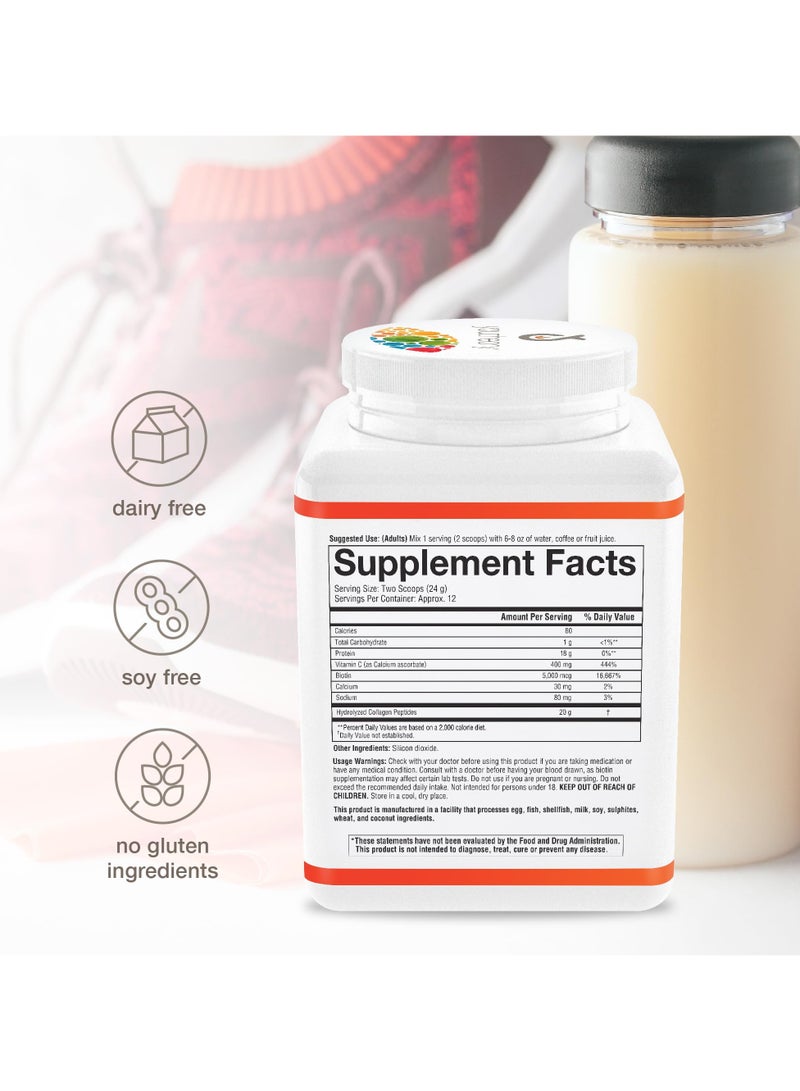 youtheory Collagen Powder 20 G Supports Natural Collagen Production for healthy skin, hair, nails and joints Net Wt. 10 Oz 283G - Image 5