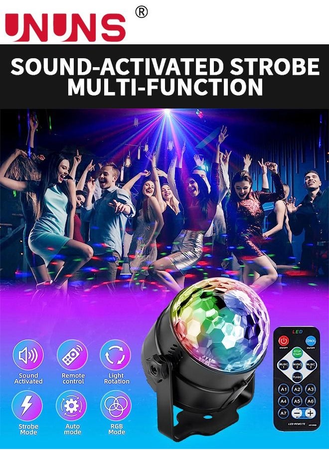 LED Magic Ball Light,7 LED Colors Effect Light Projector With Remote Control And Sound Activated,Disco Lights Party Lights For Gift Club Birthday