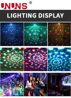 UNUNS ضوء كرة سحرية LED، جهاز عرض ضوئي بتأثير 7 ألوان LED مع جهاز تحكم عن بعد وتنشيط الصوت، أضواء ديسكو للحفلات هدية عيد ميلاد النادي  - Image 2
