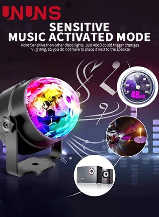LED Magic Ball Light,7 LED Colors Effect Light Projector With Remote Control And Sound Activated,Disco Lights Party Lights For Gift Club Birthday - view 5