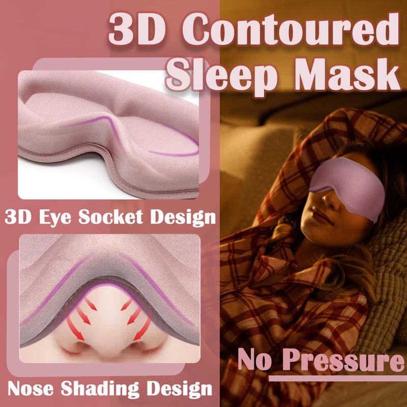 gusonse Sleep Mask for Women Eyelash Extension, Eye Mask for Lash Extensions No Pressure 3D Contoured Lash Extension Sleep Mask, Block Out Light Sleep Protector Eye Shade Cover for Travel Yoga Nap - Image 2