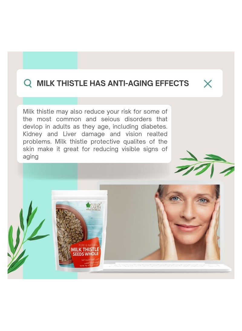 BLISS OF EARTH Milk Thistle Seeds Organic Super Food for Liver Cleansing, Immunity Booster Milk thistle Tea 500gm Pack of 2 - Image 5