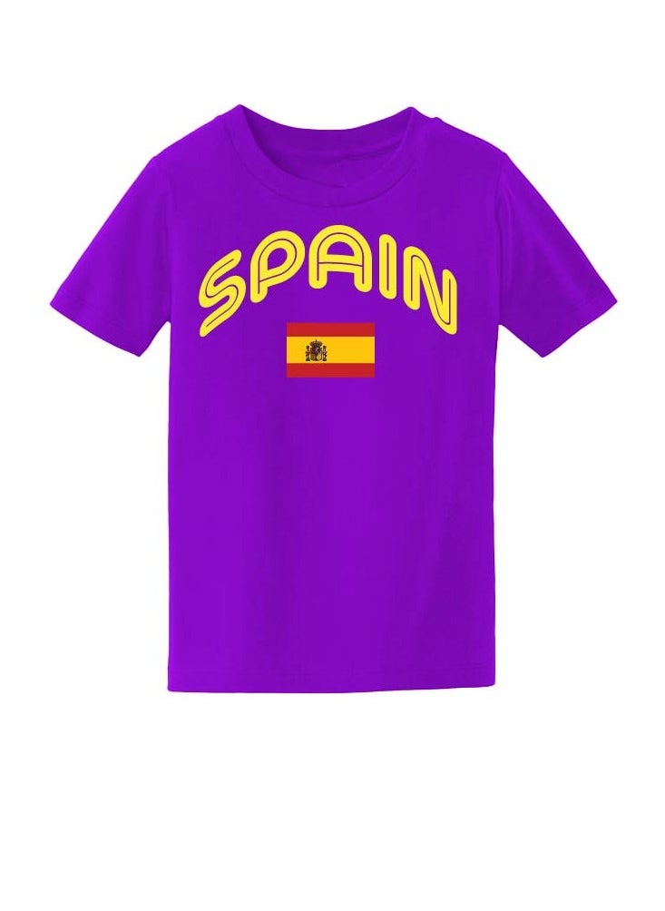 Generic - Spain Kids T-Shirt for Boys - Round Neck Short Sleeve Cotton T-Shirt - Soft and Comfortable Kids Boys Tshirt - Perfect for Spanish Souvenirs - Image 1
