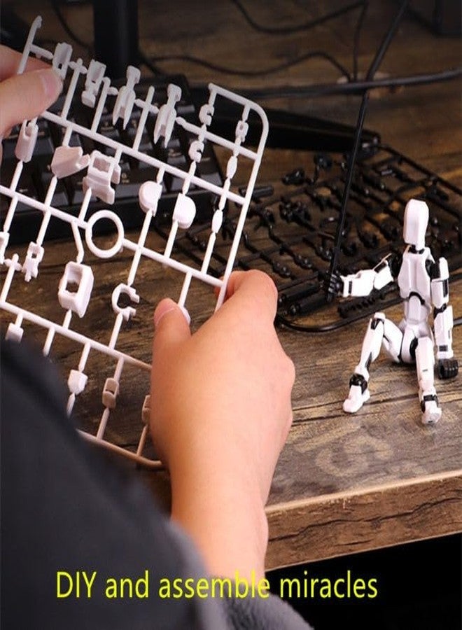 Sentosa Action Figure Toy, DIY Assembly Dummy 13 Action Figure, Articulated Robot, Desktop Decor, Gift Idea for Kids & Adults, Durable ABS Material (White) - Image 2