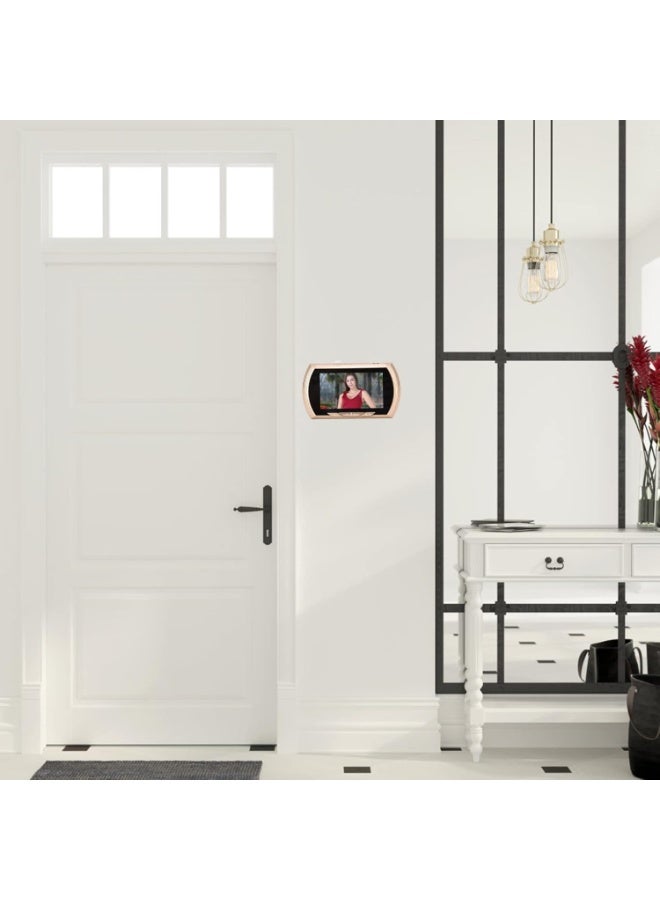 Digital Peephole Camera – 4.5-Inch LCD Screen, Video Doorbell, Wide 170° Angle, PIR Motion Detection, Night Vision, Home Security System (Gold) - Image 2