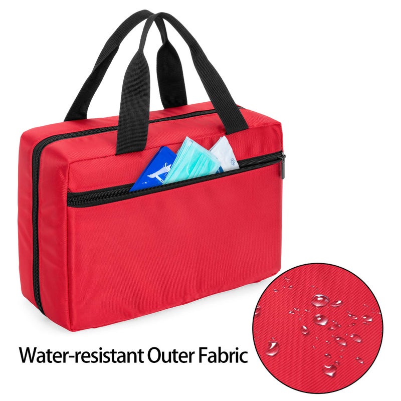 Trunab Small First Aid Kit Bag Empty Portable Emergency Kits Trauma Bag, Ideal for Car, Home, Camping and Hiking, Red Bag Only - Image 4