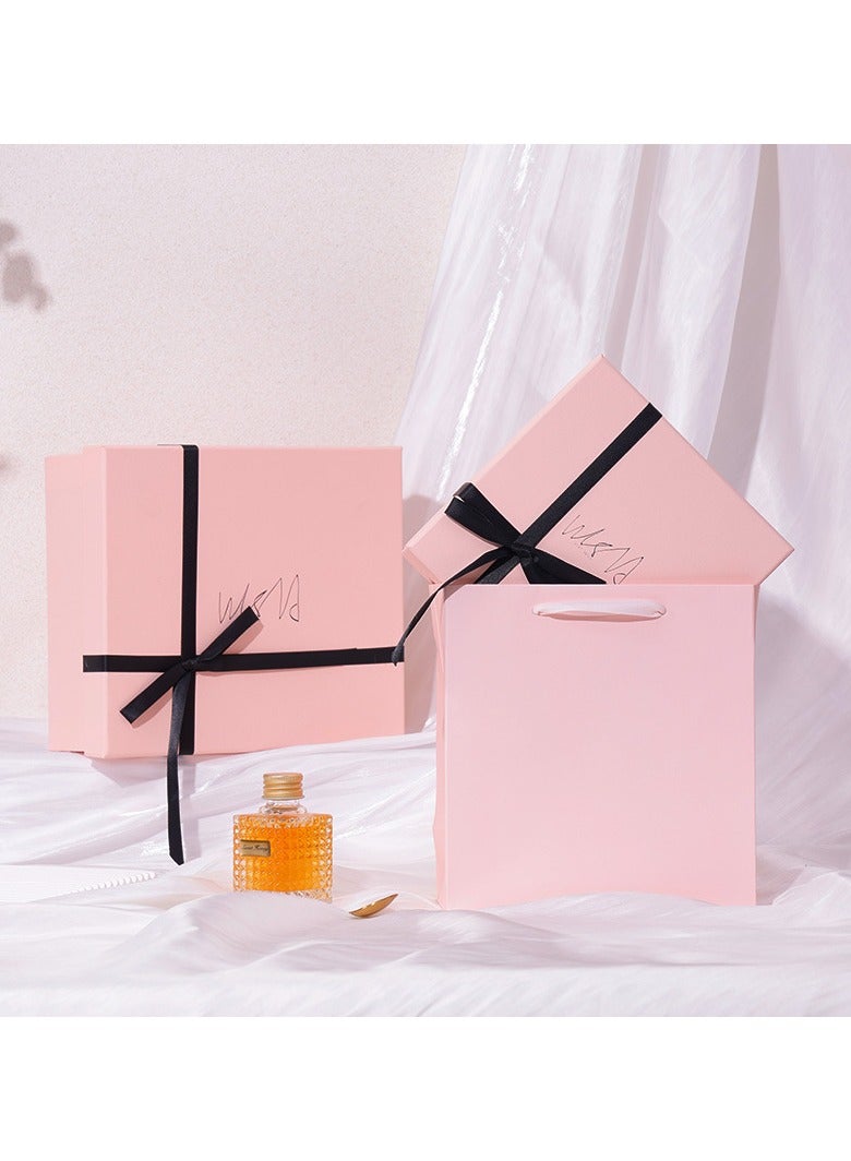 PEI  AN Pink Premium Gift Box for Cosmetics & Perfume – Elegant Luxury Makeup Box with Ribbon Bow, Romantic Valentine’s Day & Special Occasion Gift Packaging（4 Pieces）  - Image 2