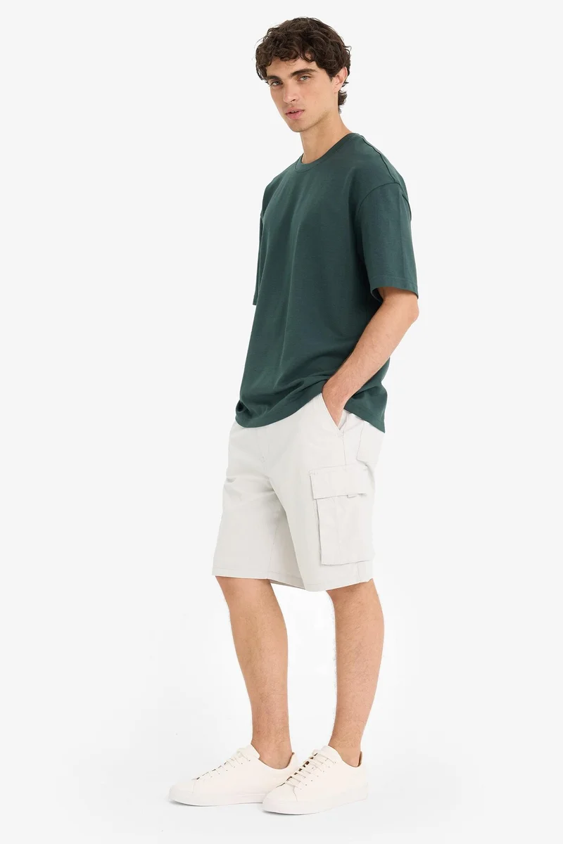 Defacto Cargo Fit Gabardine Bermuda Shorts