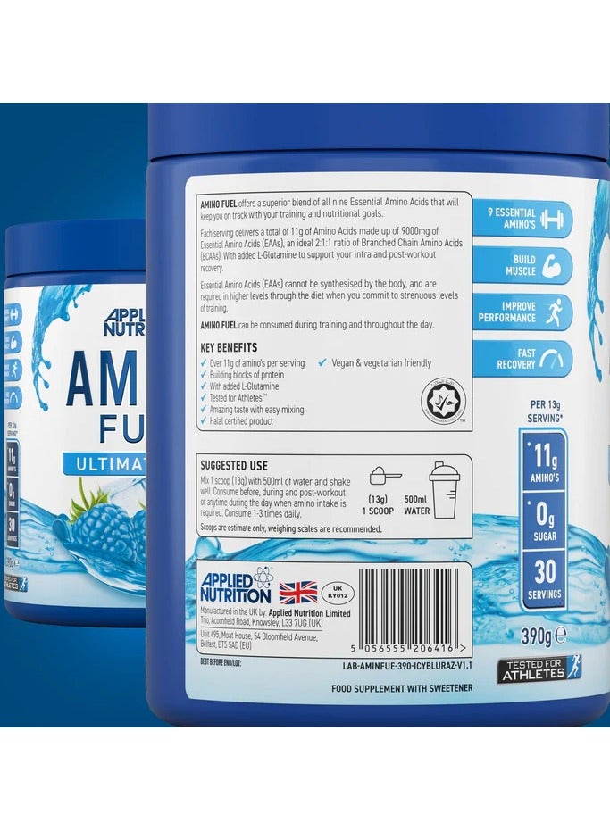 Applied Nutrition Applied Nutrition Amino Fuel, Ultimate EAAs Icy Blue Raz  Flavour- 390g  - Image 3