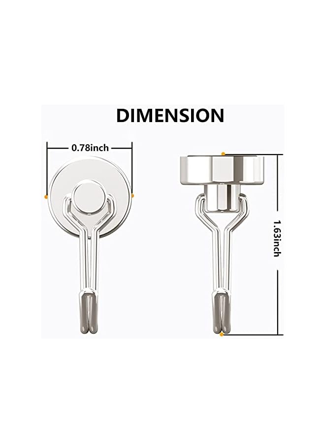 S-TOP Magnetic Hooks, Neodymium Magnets Hook Heavy Duty 30LBS with Rust Proof - Image 2