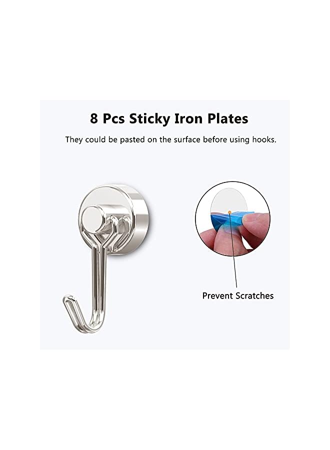 S-TOP Magnetic Hooks, Neodymium Magnets Hook Heavy Duty 30LBS with Rust Proof - Image 3