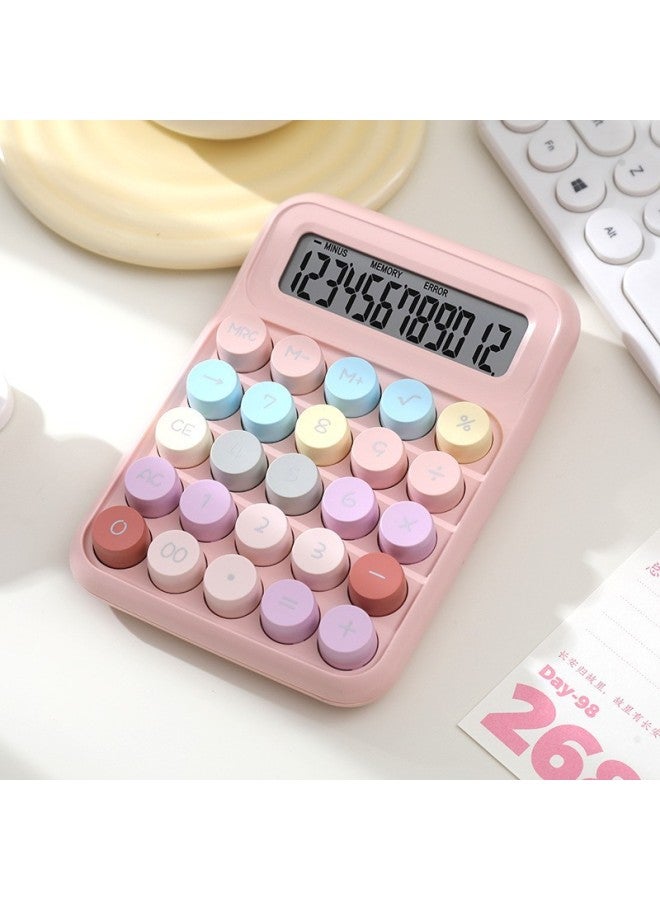 New High-value Mechanical Keyboard Calculator 12-digit Large Screen Portable Computer For Student Exam